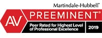 Martindale Hubbell Peer Review Ratings for ethical standards and legal ability From LexisNexis