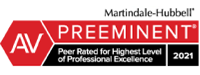 Martindale Hubbell Peer Review Ratings for ethical standards and legal ability From LexisNexis